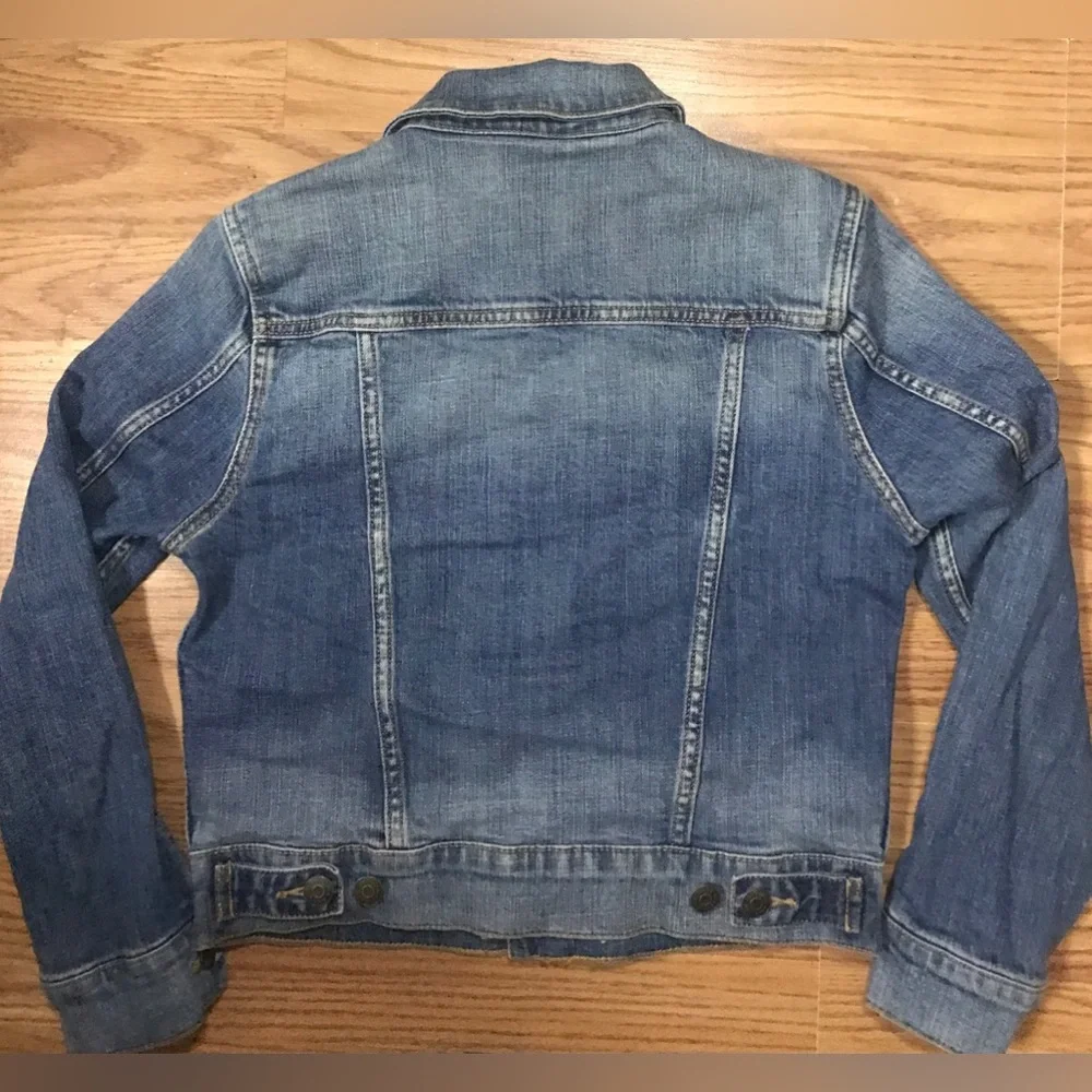Cat & Jack Heavy Blue Denim Jacket Classic Button Up Jean Coat size M 8-10 NWOT